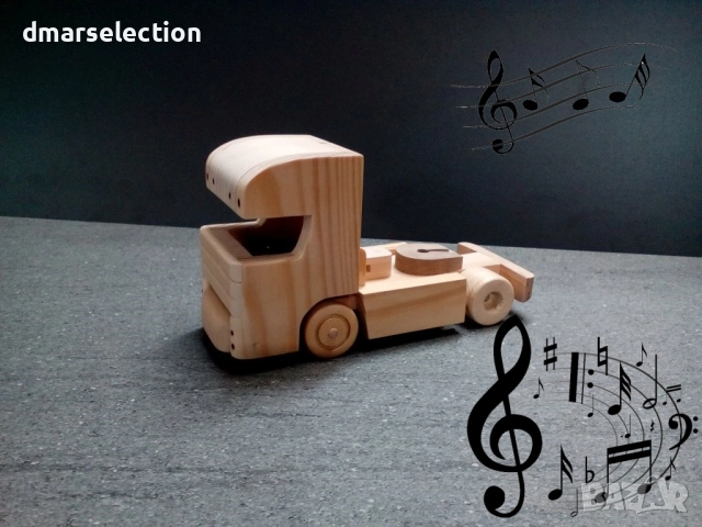 Музикално декоративно дървено камионче DMAR 324, снимка 2 - Други - 52194790
