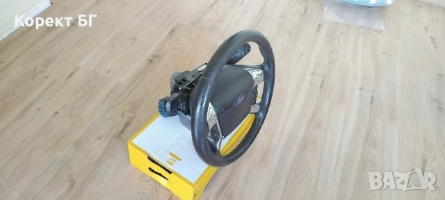 Мултифункционален волан с аербег airbag и лентов кабел + лост за мигачи/чистачки за Ford Mondeo, снимка 3 - Части - 51194301