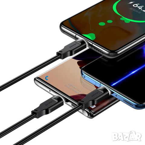 Кабел USAMS US-SJ567 Type-C PD100W 1.2 метра / лилав, снимка 3 - USB кабели - 44512018