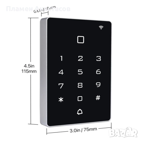 Tuya WiFi RFID клавиатура за контрол на достъп – водоустойчива IP68, WG26/34 изход, снимка 4 - Друга електроника - 52533582