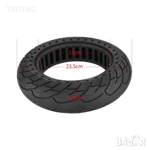 Плътна гума 60/70-6.5 (10x2.5) инча за Ninebot Max G30, Xiaomi Mi4 Pro 2nd Gen и Zero 10 / 10X, снимка 3 - Други спортове - 52579188
