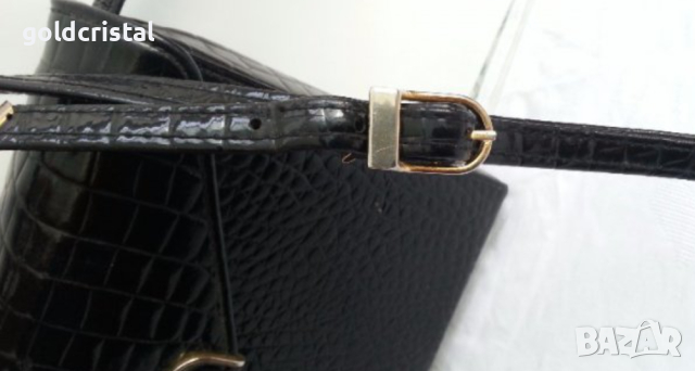ретро черна лачена чанта , снимка 3 - Антикварни и старинни предмети - 12961631