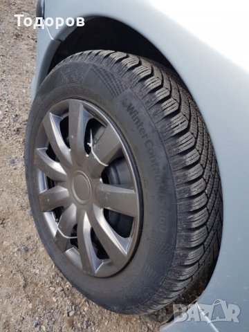 Peugeot 208 джанти със зимни гуми Continental 185\65\15, снимка 3 - Гуми и джанти - 32023008