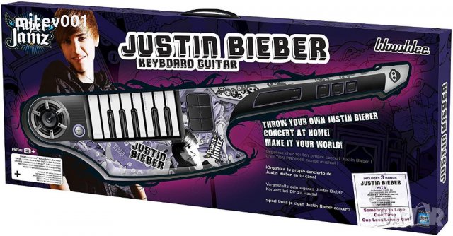 Клавиатурна китара на Джъстин Бийбър, 75 см OS687-6219, снимка 1 - Музикални играчки - 38870100