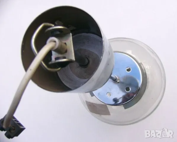 НОВА Българска Ел.ЛАМПА ~220V тип Пендел с Абажур Глобус Ø270мм и Кабели НРБ Единичен Полилей БАРТЕР, снимка 2 - Лампи за таван - 48429906