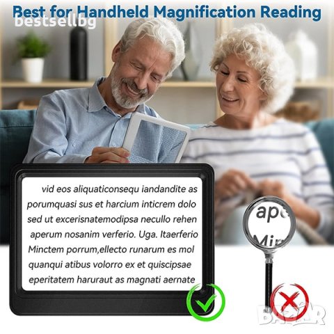 Голяма увеличителна лупа за четене на книга лист мощна 5Х увеличение, снимка 9 - Други инструменти - 42547981