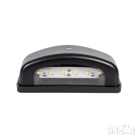 LED плафон за регистрационен номер 6 LED 12-24V с черен корпус