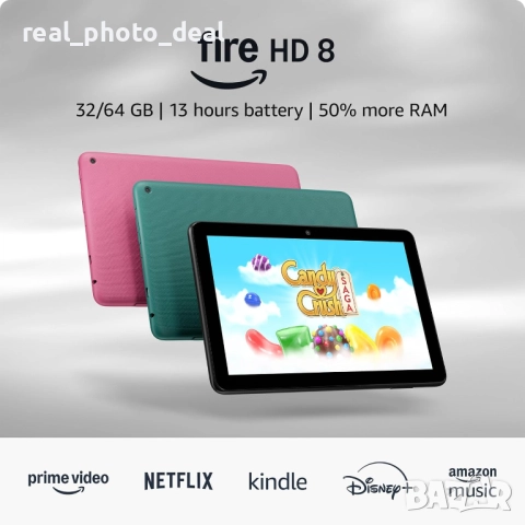 Таблет Amazon Fire HD - 12 gen, 2024, HD, hexa-core, 3GB, 32GB - чисто нов - гаранция 2г., снимка 2 - Таблети - 52537536