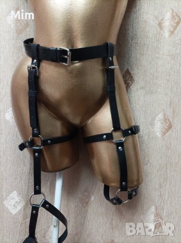 Кожен чокър за тяло жартиер / харнес/, снимка 6 - Бельо - 40522516