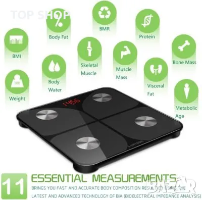 Смарт везна- анализатор KAMTRON Smart Body Scale, снимка 5 - Маши за коса - 49238474