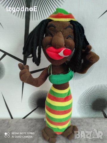 Реге кукла с расти, стил Боб Марли, снимка 1 - Кукли - 40016721