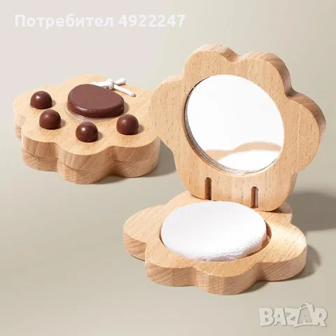 Детски дървен комплект за гримиране , снимка 8 - Кукли - 55960330