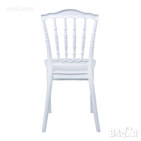 MILLS Стол Бял PP трапезен, снимка 4 - Столове - 44656339