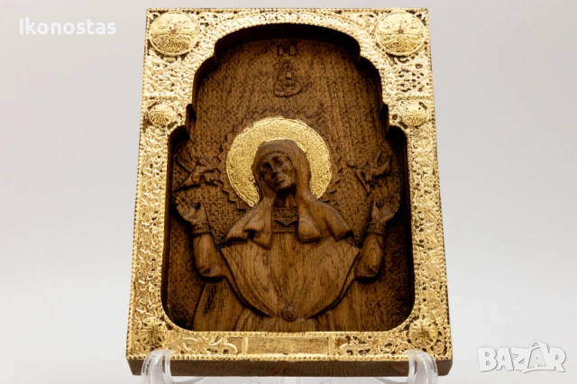 Релефна икона на Пресветата Майка Богородица, дъб