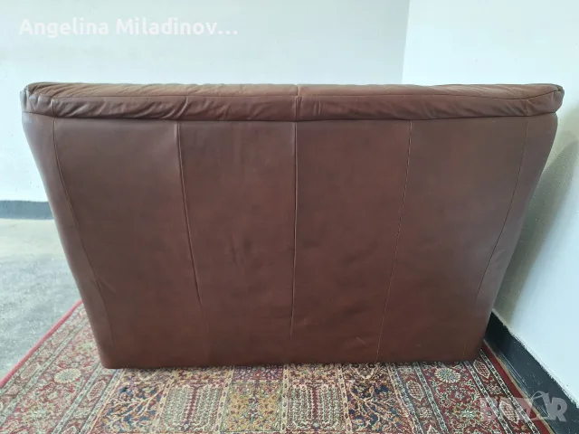 Диван двойка естествена кожа , снимка 6 - Дивани и мека мебел - 56226075