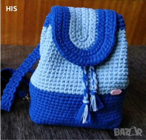 Плетена раница, хенмейд изработка, подходяща за малки и големи дами, снимка 12 - Раници - 42698340