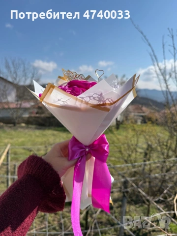 ПРОМОЦИЯ БЕЗПЛАТЕН БУКЕТ ОТ САТЕНЕНИ РОЗИ, снимка 14 - Подаръци за жени - 53973784