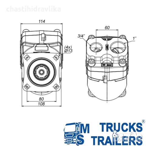 Бутална помпа тип “банан“ 60л ABER BIC60M7R, снимка 4 - Части - 53315271