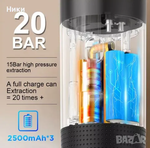 Преносима espresso кафе машина 3 в 1 - капсули и насипно кафе, снимка 3 - Термоси - 49306872