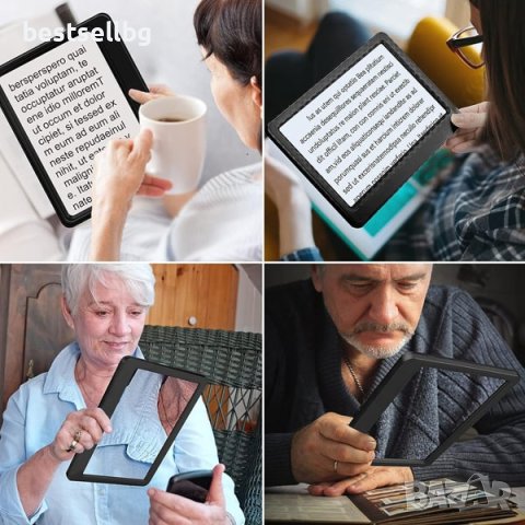 Голяма увеличителна лупа за четене на книга лист мощна 5Х увеличение, снимка 3 - Други инструменти - 42547981