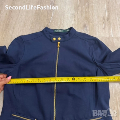 Дамско яке сако Ralph Lauren тъмно синьо размер М, снимка 7 - Сака - 52461313