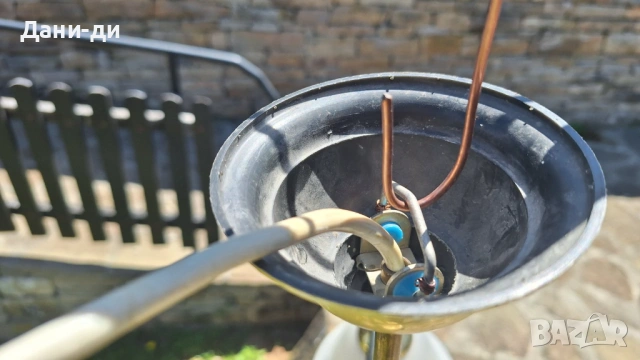 Старинни месингови  (бронзови) полилеи, абажури, снимка 13 - Антикварни и старинни предмети - 54320340