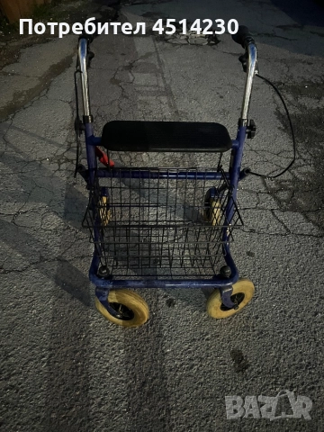 Триколесен ролатор с кошница и спирачки – стабилен и практичен, снимка 6 - Ролатори - 52496953