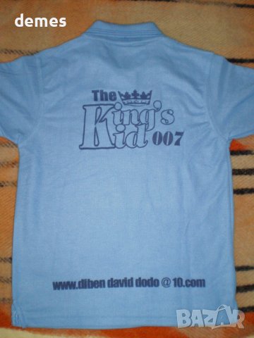 Детска тениска за момче с копчета,якичка и щампа-размер 140, снимка 5 - Детски тениски и потници - 37851378