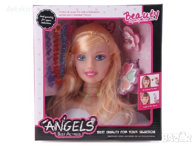 Глава за прически с гребен и грим , снимка 2 - Кукли - 26894061