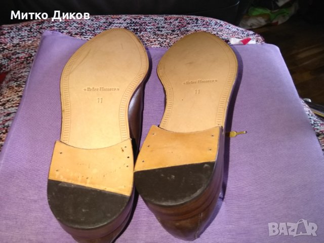 Peter flowers нови маркови италиански обувки естествена кожа размер №45 стелка 285мм, снимка 9 - Ежедневни обувки - 42304602