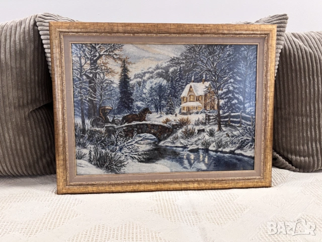 Гоблен "Зимно вълшебство", снимка 11 - Гоблени - 54188040