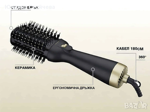 Електрическа четка за коса с горещ въздух Beper P301PIS100, снимка 3 - Аксесоари за коса - 54242643