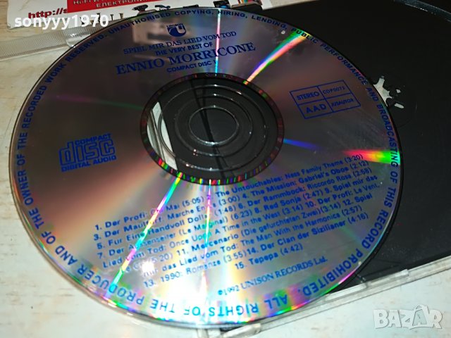 ENNIO MORRICONE CD1 UNISON 2509221512, снимка 9 - CD дискове - 38112268