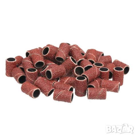 РАЗПРОДАЖБА! - Шлайф шапки за ел. пила за нокти – 50 броя, грит 80