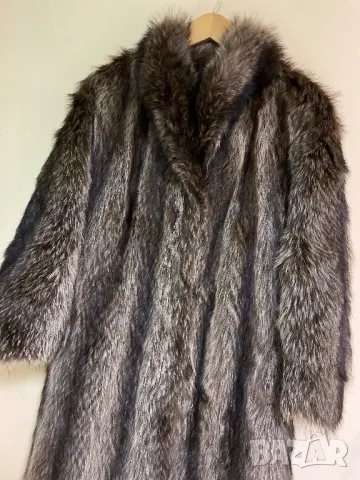Луксозно палто от енот / естествен косъм, снимка 10 - Палта, манта - 49600905