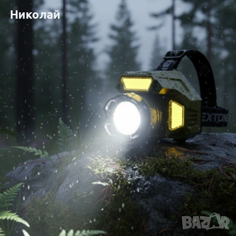 Акумулаторен LED челник HX-917S със сензор за движение и Type-C зареждане