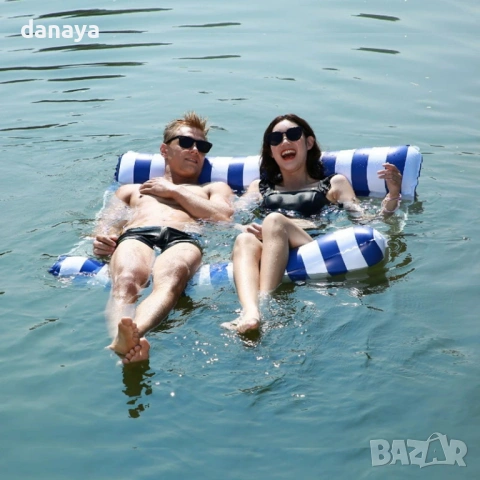 6570 Голям надуваем воден хамак за двама плаващ шезлонг, 120×130 см, снимка 5 - Водни спортове - 54127871