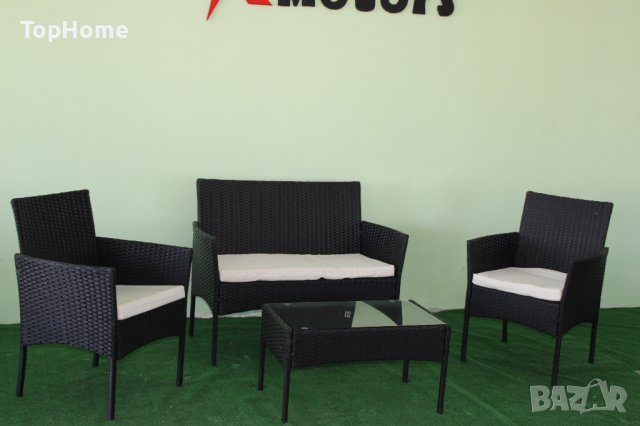  Градински Мебели От Ратан - Комплект От 4 Части , снимка 2 - Градински мебели, декорация  - 41078757