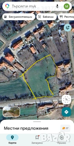 Урегулиран поземлен имот /УПИ/ в с. Цонево. Парцел с лице на асфалтов път