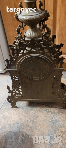 огромен бронзов масивен часовник, снимка 5 - Антикварни и старинни предмети - 52676082