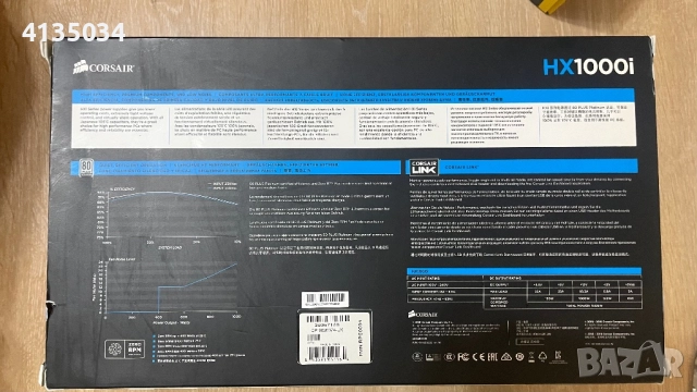 Corsair HX 1000i, снимка 2 - Захранвания и кутии - 52188733
