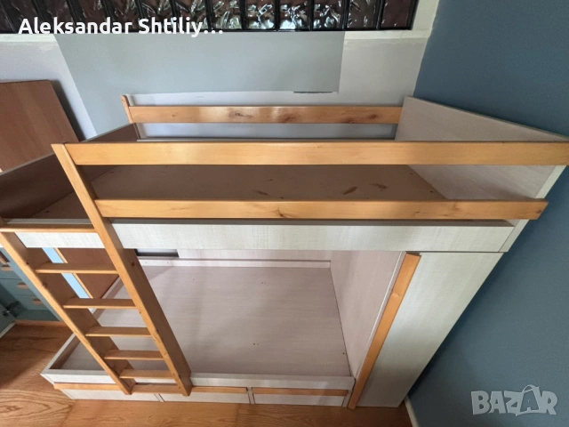 стабилно и функционално двуетажно легло, изработено от висококачествени материали: масив бук, МДФ и , снимка 4 - Спални и легла - 54199649