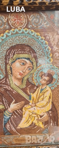 гоблен "Света Богородица с Младенеца", снимка 6 - Гоблени - 54009917