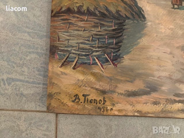 ВАСИЛ ПОПОВ масло пейзаж, снимка 5 - Картини - 33780647