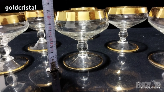 ретро кристални чаши , снимка 3 - Антикварни и старинни предмети - 52541922