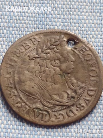 Сребърна монета 6 кройцера 1685г. Леополд първи Виена Свещена Римска Империя 13772, снимка 4 - Нумизматика и бонистика - 42899954