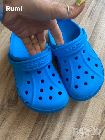 Оригинални светло сини чехли Crocs ! 33-34 н, снимка 3 - Детски сандали и чехли - 40613137