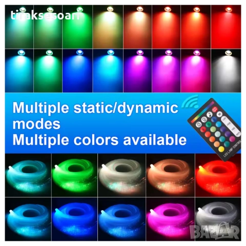 500х LED осветление за таван на автомобил – Звездно небе с фиброоптика, снимка 5 - Аксесоари и консумативи - 52789060