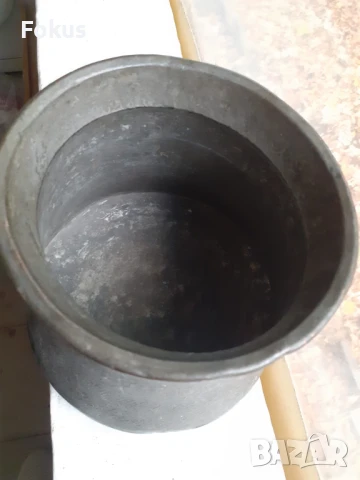 Стар меден съд бакър ръчно кован и гравиран калайдисан, снимка 3 - Антикварни и старинни предмети - 51106965