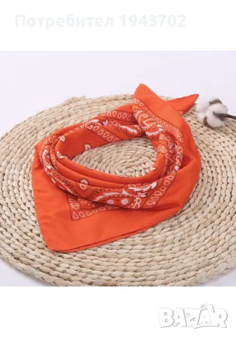 Кърпа за глава бандана Bandana в оранжево, снимка 2 - Шалове - 47840305